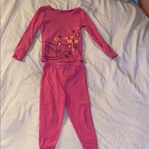 2T SLEEPY KITTY PAJAMA SET